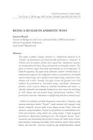 Allah ya haq yang maha benar adalah sumber kebenaran. Pdf Being A Muslim In Animistic Ways
