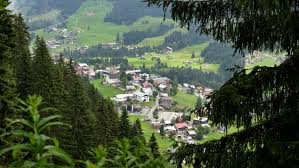 Kleinwalsertal Blick Nach Mittelberg Vakantie Oostenrijk