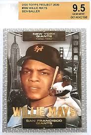 Willie Mays 2020 Topps Project 2000 Ben Baller #309 BGS 9.5 Gem Mint
