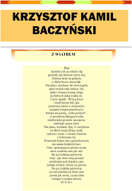 Maybe you would like to learn more about one of these? Krzysztof Kamil Baczynski Pdf Darmowe Pobieranie