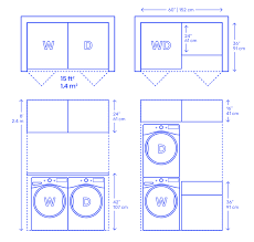 Overall i am super happy about this laundry center. Laundry Closet Two Unit Layout Dimensions Drawings Dimensions Com