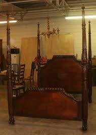 A king size bed is an excellent option for master bedrooms—ideally, you'll want your bedroom to be on the larger side. Hand Made Custom Made Walnut Hand Carved Four Poster Bed King Size With Jayroe S Unique Hand Wax Finish By Jayroe Design Custommade Com