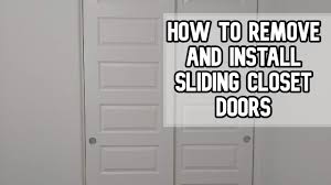 4 sand rail along threshold of doorway. How To Remove And Install Sliding Closet Doors Diy Video Closetdoors Slidingdoors Youtube