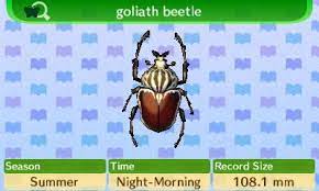 New horizons for the nintendo switch are worth selling, from the cheapest to the most expensive, by type and category, or check the menu for more guides! Goliath Beetle Animal Crossing New Leaf For 3ds Wiki Guide Ign