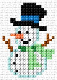 Hands up who loves christmas cross stitch? Snowman Cross Stitch Designs