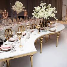 Customized Wedding Banquet Furniture Shining Gold Stainless Steel Chairs And Tables Weddingchairs Weddingch Wedding Chairs Wedding Table Wedding Decorations
