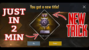 Clans, achievements and free uc crates in pubg mobile 0.7.0 update. How To Get Deadeye Title In Just 2 Minutes Pubg Mobile Youtube