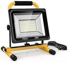 olafus 60w led work lights 400w equivalent 6000lm 2 brightness modes ip65 waterproof job site lighting with sta led work light work lights security lights