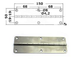 piano hinge continuous hinge stainless 304 or 316