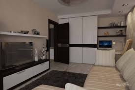 перегородкой зонирование комнаты на спальню и гостиную 18 кв м фото Pin Na Doske Interer Gostinoj