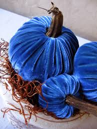 Blue Velvet Pumpkins What A Beautiful Idea Blue Pumpkins Velvet Pumpkins Blue Velvet