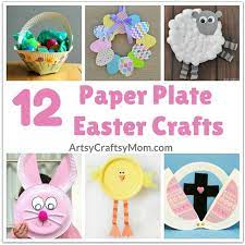 You can make these decorative eggs to hang around the house for easter. 12 Adorable Paper Plate Easter Crafts