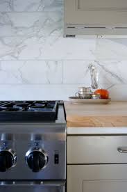 Marble Backsplash Wood Counter Kitchen Marble Trendy Kitchen Backsplash Trendy Kitchen Tile