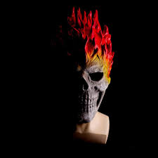 Amazon.com: Wellinology Flame Skull Halloween Scary Mask, Flame Hair Full  Head Realistic Latex Mask Funny Creepy Horror Skeleton Mask Party Props  (Flame Skull Mask) : Clothing, Shoes & Jewelry