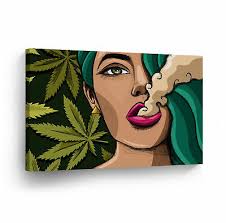 600x542 cannabis leaf drawing i free images. Smoke Weed Wall Art Marijuana Leaf Plant Get High Cigar Canvas Print Home Decor Ebay