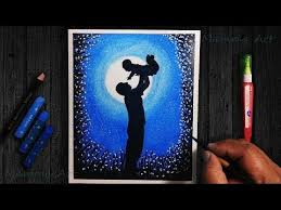 Father S Day Drawing Very Easy With Oil Pastels For Beginners Step By Step Youtube Father S Day Drawings Oil Pastel Paintings Oil Pastel Drawings