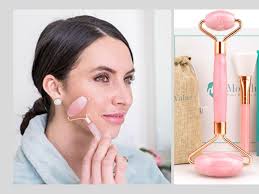 Face Roller Roll Cuarzo Face Roller Rodillo Cuarzo Quartz Facial Massage  Roller Vegan Alma