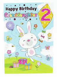 With all my love, grandma. Happy 2nd Birthday Girls Greeting Cards Pink Granddaughter Baby Luxury Age Kids Buy Online In Isle Of Man At Isleofman Desertcart Com Productid 60208977