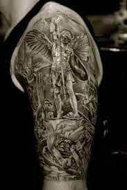 He represents the defeat of the devil and all evil, and is symbol of justice, bravery and courage. What Does St Michael Tattoo Mean Represent Symbolism