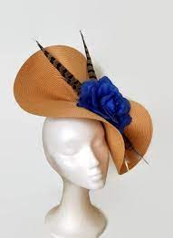 Gold And Royal Blue Fascinator Blue Kentucky Derby Hats Gold Etsy Royal Blue Fascinator Blue Fascinator Fascinator