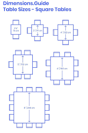 Square Tables Size Variations Diningtable In 2020 Large Dining Room Table Dining Table Dimensions Dining Table Sizes