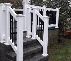 Interior / exterior round aluminum handrail kits. Outdoor Vinyl Pvc Aluminum Railings Liberty Fence Railing