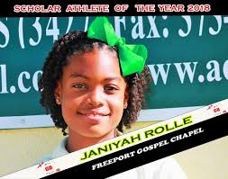 Janiyah Rolle, FGCS 6th grader vies for the title of female, scholar  athlete with hopes to attain a highs school scholarship.  #CelebrateBrainsAndBrawn