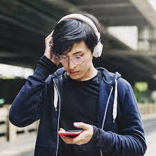 Check spelling or type a new query. Download Premium Image Of Guy Listening To Music With Headset On 39508 Listening To Music Guys Music Headphones