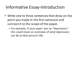 The number of paragraphs depends on the specifications provided by the instructor, as well as on the specifications of the chosen topic. Informative Essay An Introduction Ppt Video Online Download