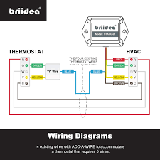 Chromalox heating thermostat wiring diagrams. Add A Wire Accessory Briidea Common Wire Kit For All 24vac Thermostats 4 To 5 Wires White Amazon Com