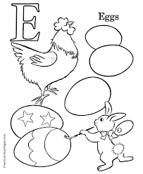 If your kids like to color, these alphabet coloring pages are sure to please! Alphabet Coloring Pages E Is For Eggs