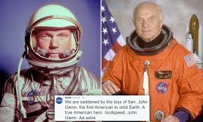 First American man to orbit the earth John Glenn dies aged 95
