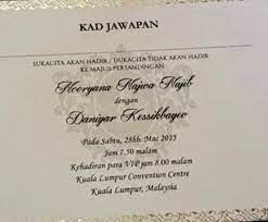 Kami sediakan untuk anda idea idea design kad kahwin yang sangat kreatif dan menarik untuk inspirasi bagi anda yang bakal naik ke jinjang pelamin! Gambar Majlis Perkahwinan Mewah Anak Datuk Seri Najib Tersebar Di Laman Sosial