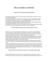 Libera circulație a tuturor categoriilor de mărfuri, indiferent de originea, destinația sau țara de înmatriculare a vehiculului sau cetățenia conducătorului auto; Doc Libera Circulatie A Marfurilor Dana Cazac Academia Edu