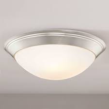 There are both circular and square ceiling lights with drums, bells, domes and other shades. Satin Nickel Flush Mount Ceiling Light 16 Inch Wide 1016 09 W Destination Lighting