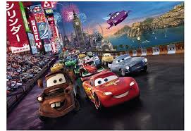 Fototapete Cars Race 254 184 Cm Disney Pixar Cars Fototapete Tapeten