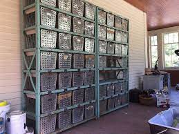 Build shelves for your laundry baskets. 2 Vintage Gym Locker Basket Units 51 Wire Baskets Shelf Industrial Loft Rack Lockers Cottage Decor Farmhouse Wire Basket Shelves