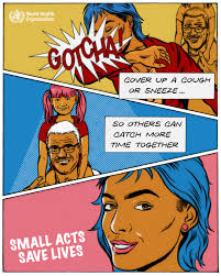 COVID-19 is still a threat to the ones you love. Cover up your cough/sneeze  so others can catch more time together. Small acts save lives. ❤️