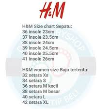 size chart womens fashion womens clothes on carousell