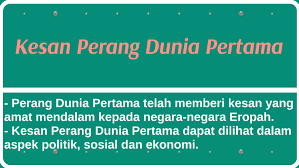 Konon tembakau yang menjadi sumber utama krisis ekonomi ini. Perang Dunia Pertama By Nur Afifah