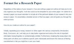 There are various ways of phrasing a hypothesis, but all the terms you use should have clear. Format For A Research Paper A Research Guide For Students