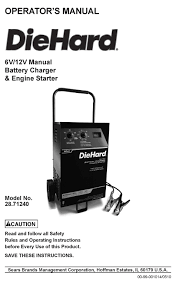 During a battery's working life, it may sometimes need to be charged. Diehard 28 7124 Operator S Manual Pdf Download Manualslib