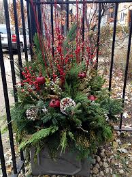 Winter Greens Christmas Urns Christmas Floral Arrangements Christmas Arrangements
