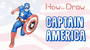 At the end of the line, draw a tiny curved line. How To Draw Captain America Youtube
