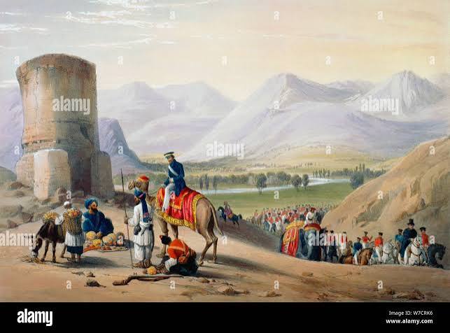 First Anglo-Afghan War 1838-1842. Artist: James Atkinson Stock Photo - Alamy