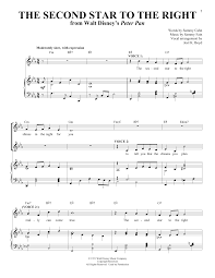 Sammy Cahn The Second Star To The Right Sheet Music Notes Chords Score Download Printable Pdf Sheet Music Notes Sheet Music Music Notes