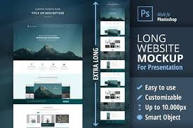 Long Website Mockup For Presentation Website Mockup Web Design Presentation