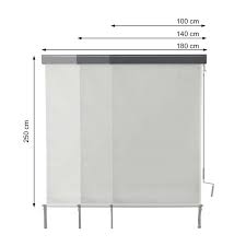 Die löcher müssen horizontal sowie vertikal exakt in einer ebene sein. B Ware Vertikalmarkise Mcw F42 Rollo Uv Schutz 50 Stoff 250x140cm Creme Beige Ebay