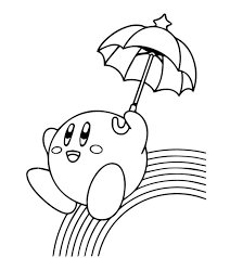 This coloring page shows cute kirby in his cook form. Kirby Colouring Page Noah Digital Art Childrens Art Other Childrens Art Artpal