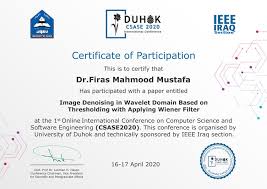 International conference on materials engineering and nanotechnology (icmen) date : Pdf Certificate Of Participation At The First Online International Conference On Computer Science And Software Engineering Csase2020
